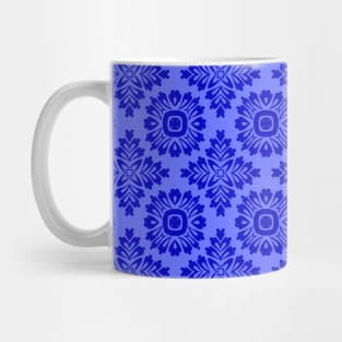 Flower ornament baroque 21102020 dark blue Mug